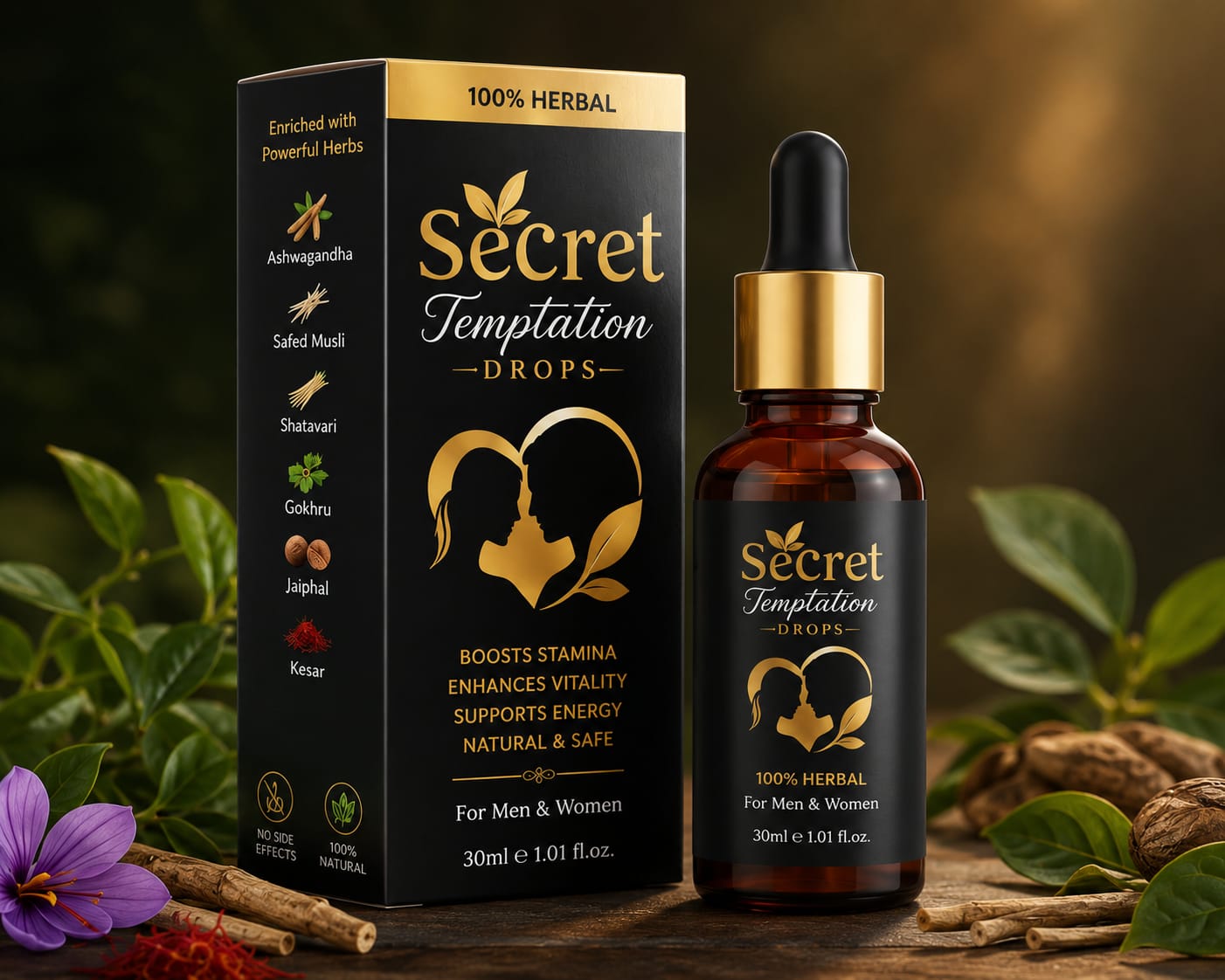 Secret Temptation Drops – 100% Herbal Vitality Formula (30ml)
