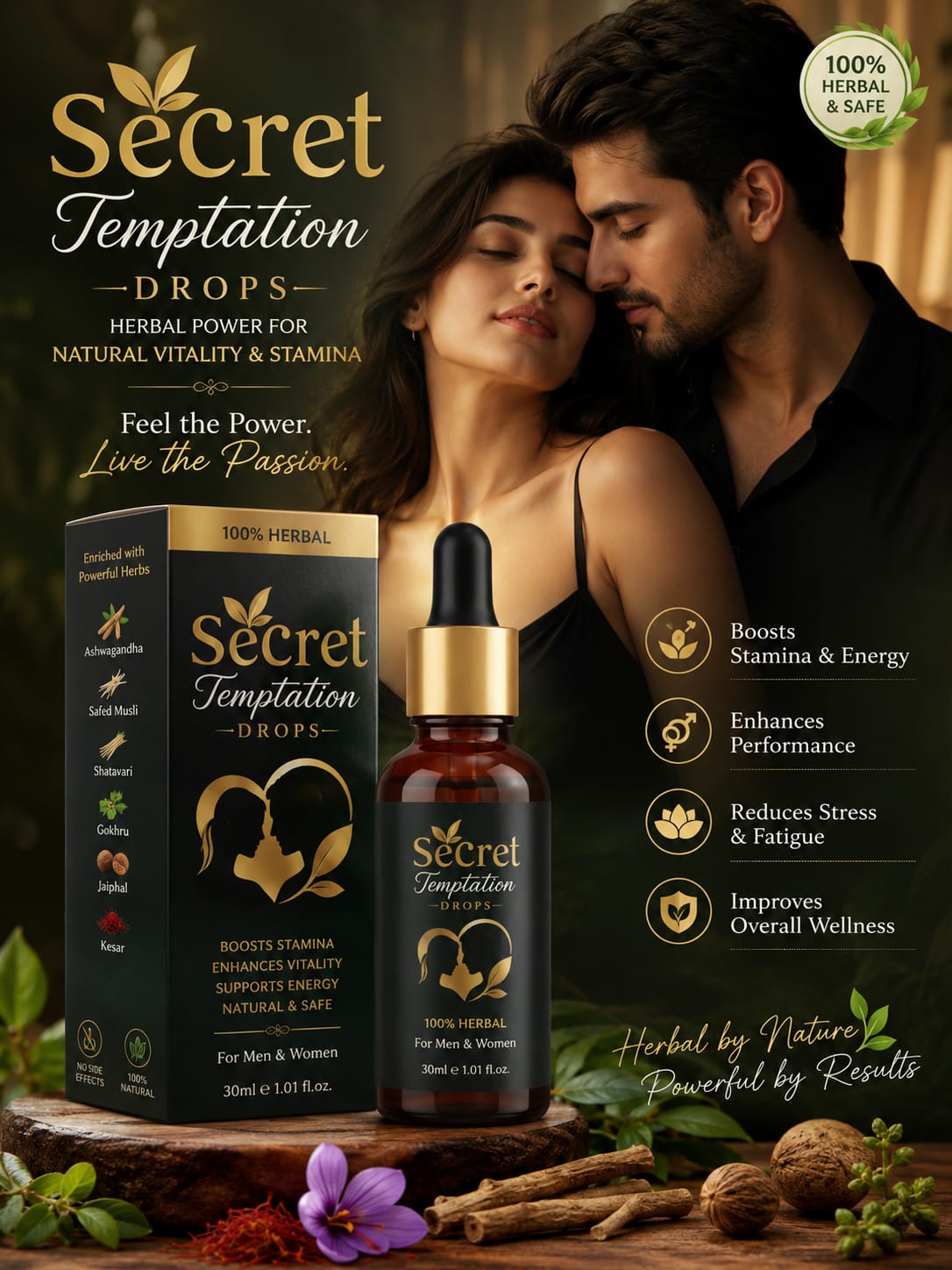 Secret Temptation Drops – 100% Herbal Vitality Formula (30ml)