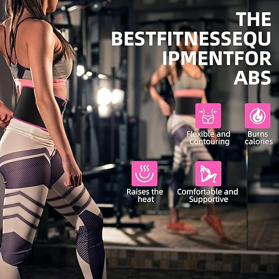 ( Imported Stuffed ) Full Size Instant Sweat Pro Waist Belt For Men & Women. Universal Adjustabl Size