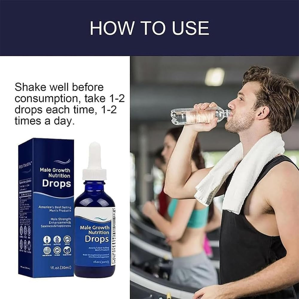 Revitahepa Male Growth Nutrition Drops, Nexusbio Complex Men's Drops, Revitahepa Drops for Men.