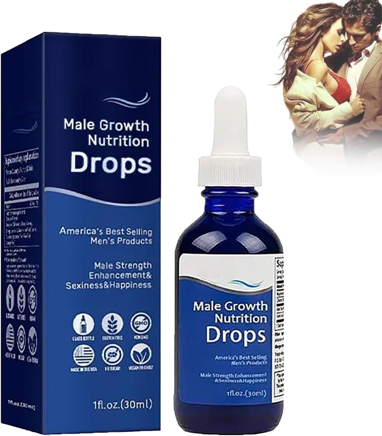 Revitahepa Male Growth Nutrition Drops, Nexusbio Complex Men's Drops, Revitahepa Drops for Men.