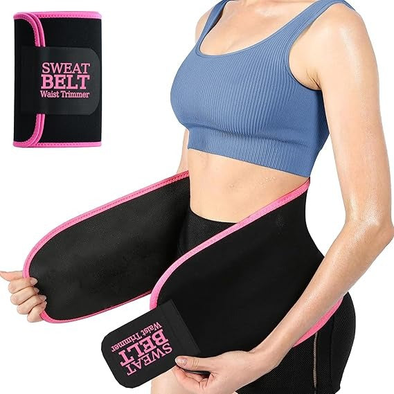 ( Imported Stuffed ) Full Size Instant Sweat Pro Waist Belt For Men & Women. Universal Adjustabl Size