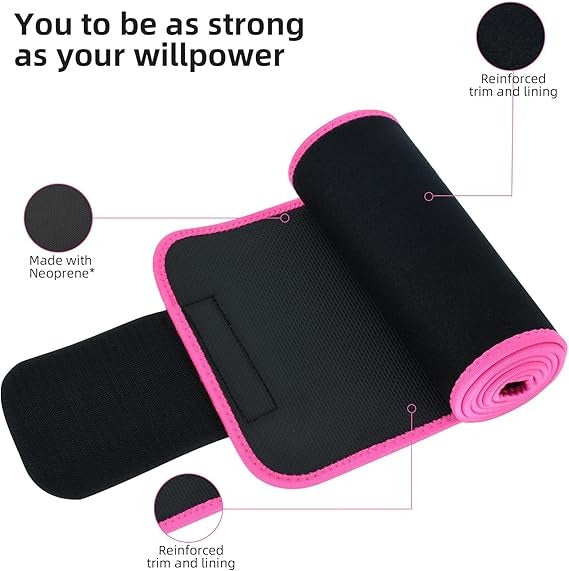 ( Imported Stuffed ) Full Size Instant Sweat Pro Waist Belt For Men & Women. Universal Adjustabl Size