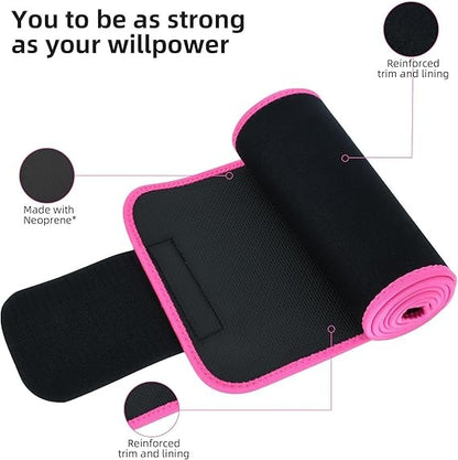 ( Imported Stuffed ) Full Size Instant Sweat Pro Waist Belt For Men & Women. Universal Adjustabl Size